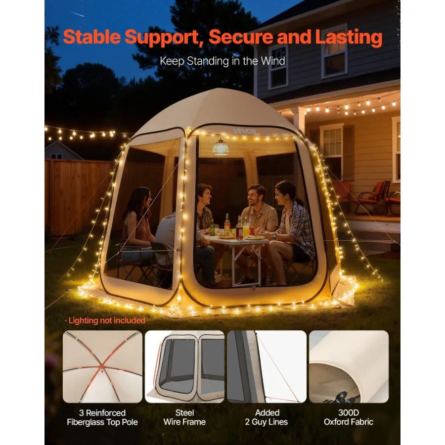 Screen House Tent Pop Up Canopy With Netting Sides Garden