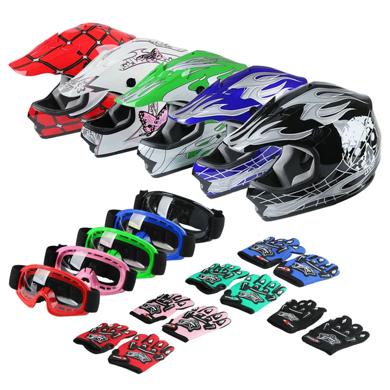 TCMT DOT Youth Full Face Motorcycle Helmet Offroad Street Gear